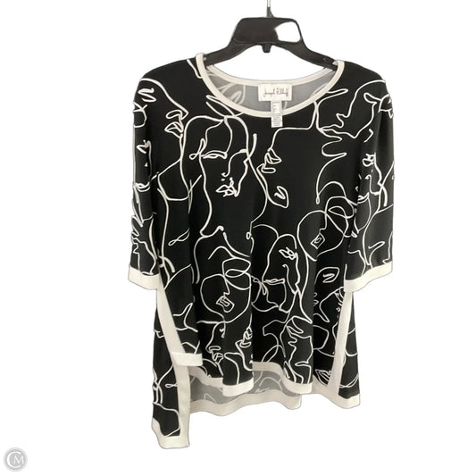 Top 3/4 Sleeve By Joseph Ribkoff In Black, Size: L