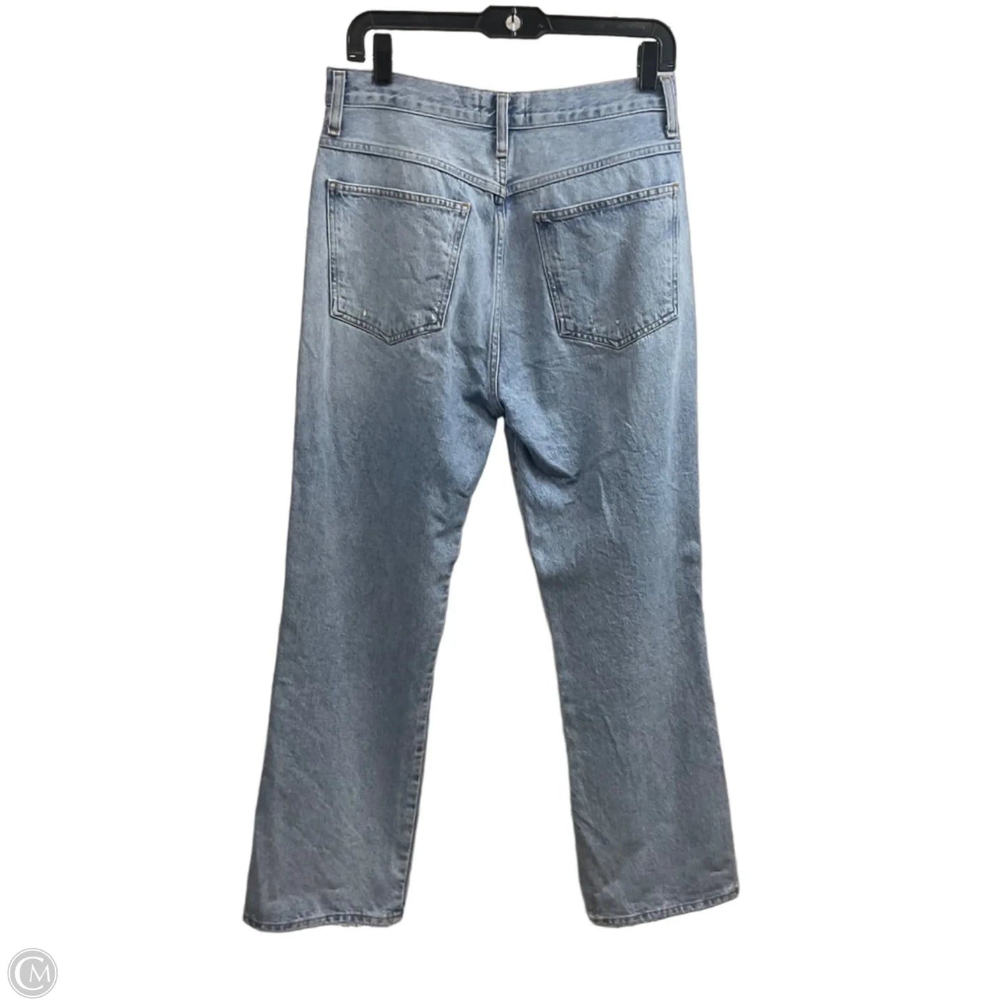 Jeans Straight By Agolde In Blue Denim, Size: 8