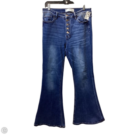 Jeans Flared By Bridge by Gly In Blue Denim, Size: 10