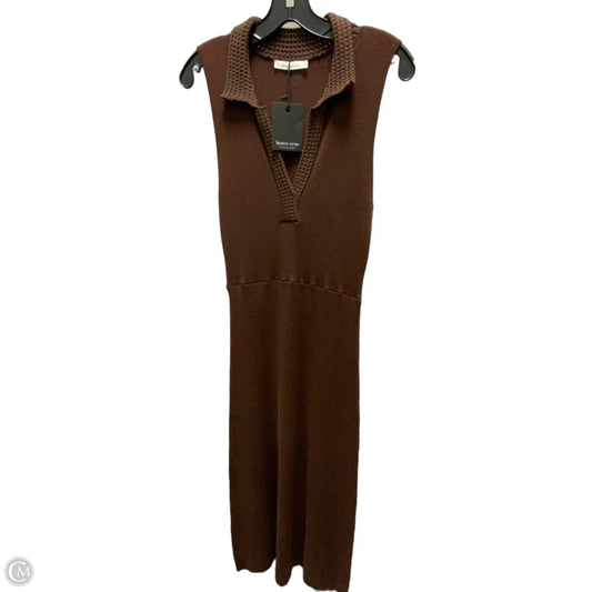 Dress Casual Maxi By Brave + True In Brown, Size: S