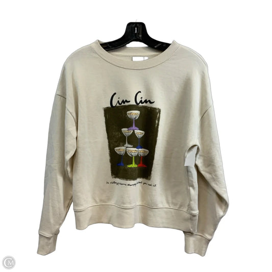 Top Long Sleeve By Maeve In Cream, Size: Xs