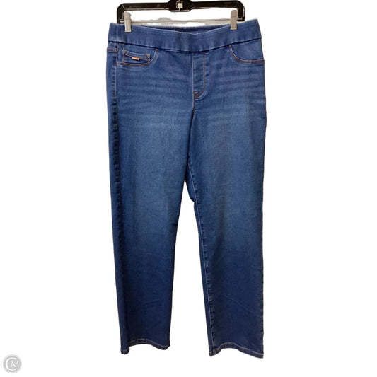 Jeans Straight By Nine West Apparel In Blue Denim, Size: 12