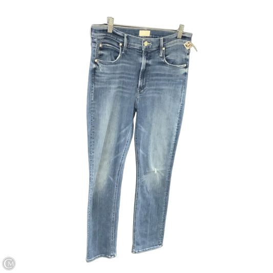 Jeans Straight By Mother In Blue Denim, Size: 8