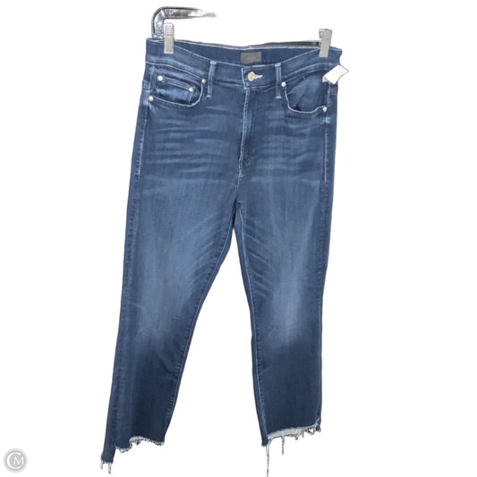 Jeans Straight By Mother In Blue Denim, Size: 8