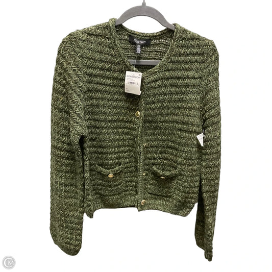 Sweater Cardigan By Ellen Tracy In Green, Size: M