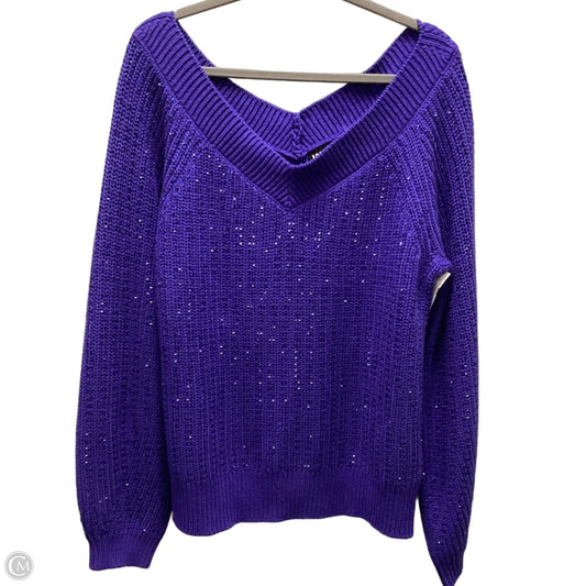 Sweater By Inc In Purple, Size: Xl