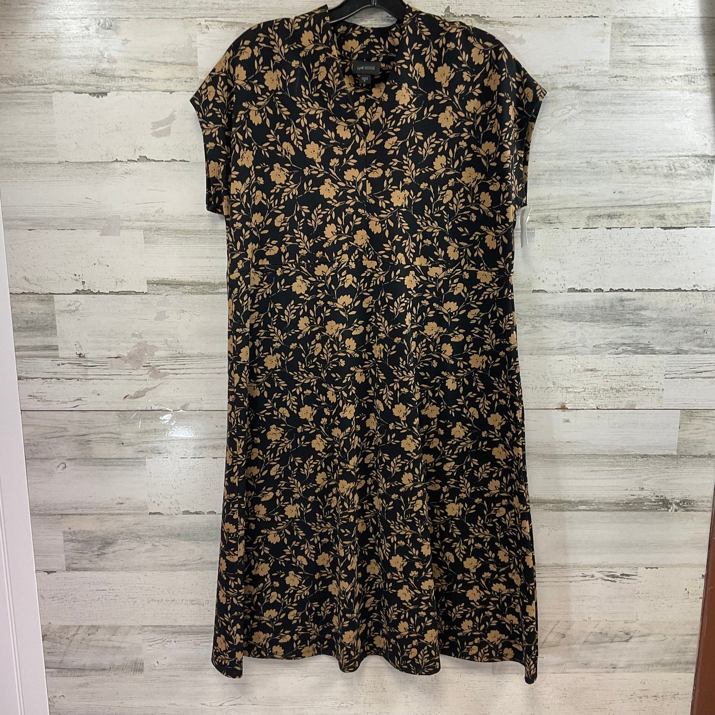 Dress Casual Midi By J. Jill In Black & Brown, Size: M