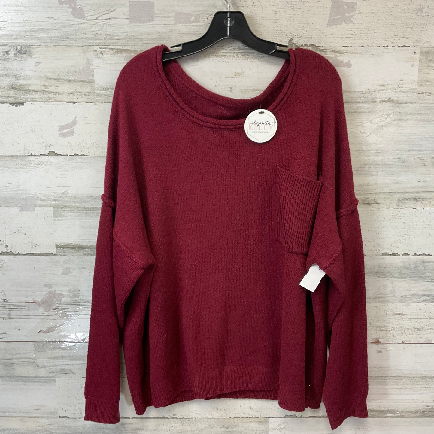 Sweater By Clothes Mentor In Red, Size: 2x