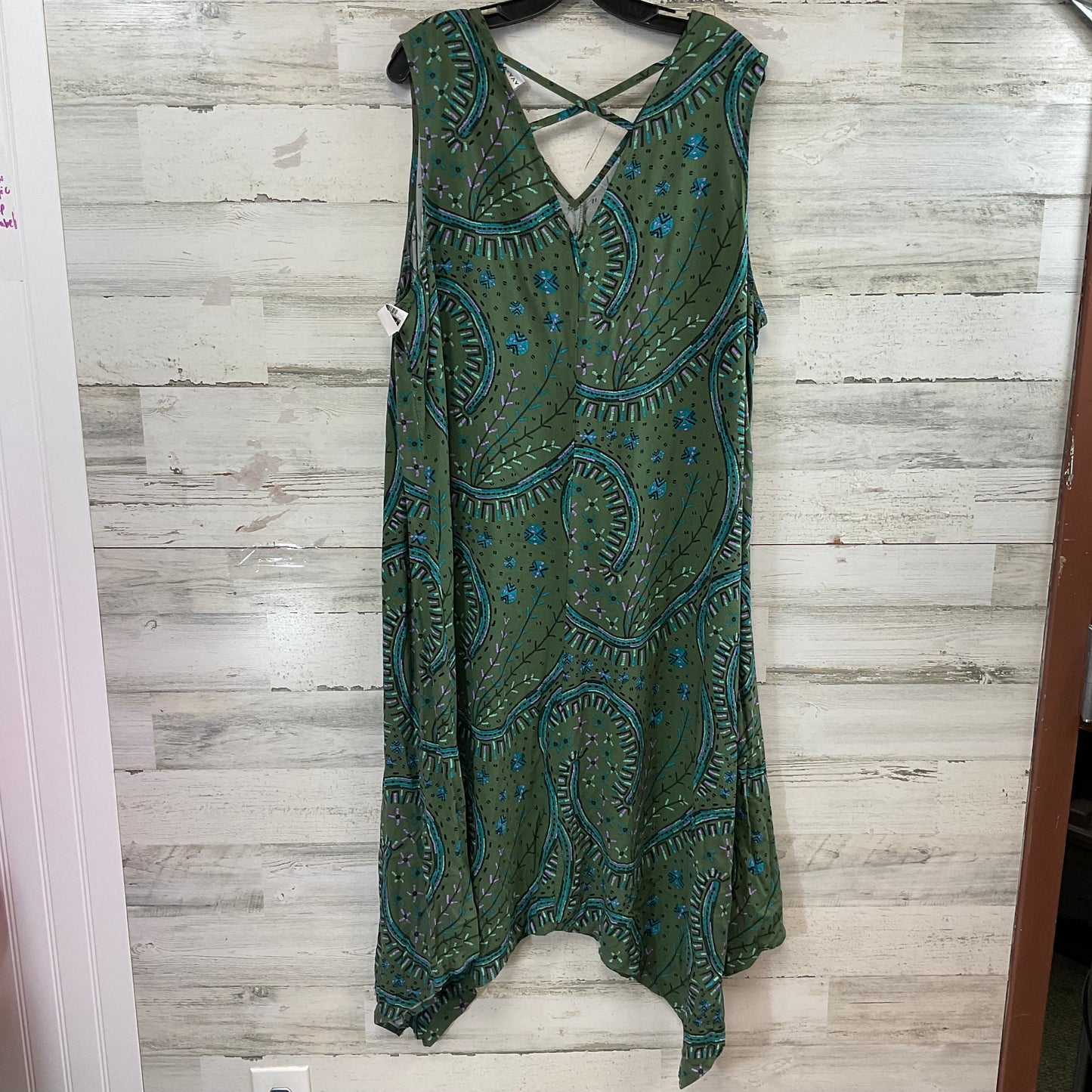 Dress Casual Midi By Ava & Viv In Green, Size: 2x