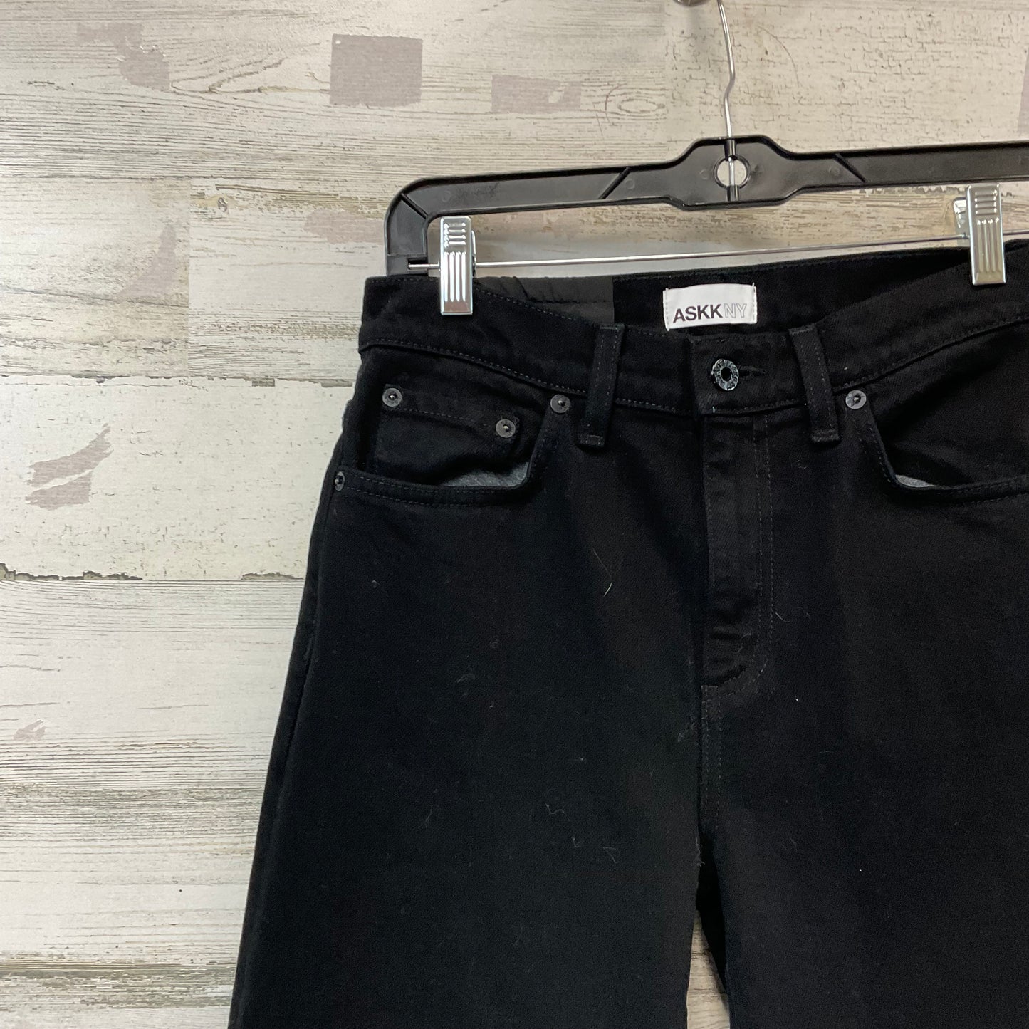 Jeans Wide Leg By Askk Ny In Black Denim, Size: 2