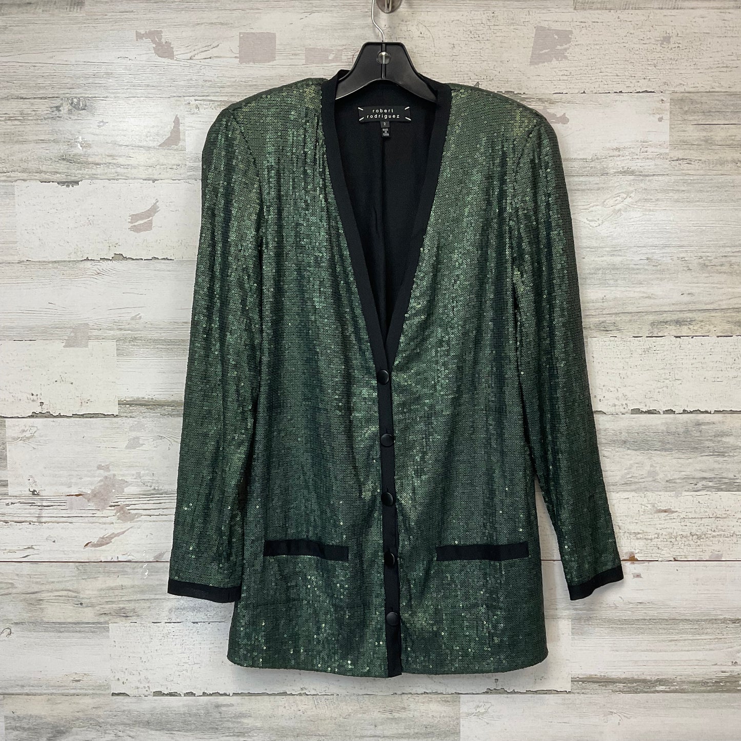 Cardigan By Robert Rodriguez In Green, Size: Xs