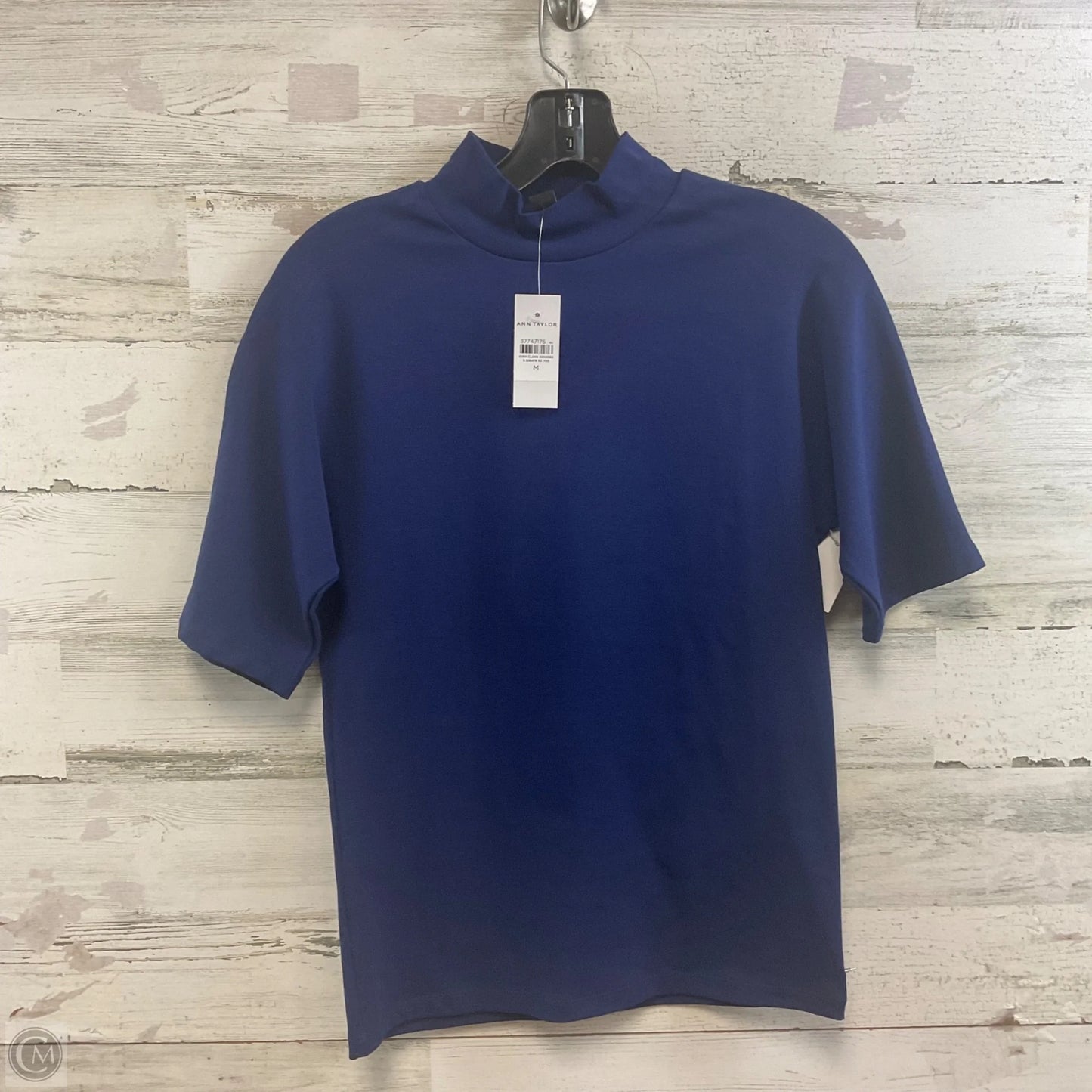 Top Short Sleeve By Ann Taylor In Blue, Size: M