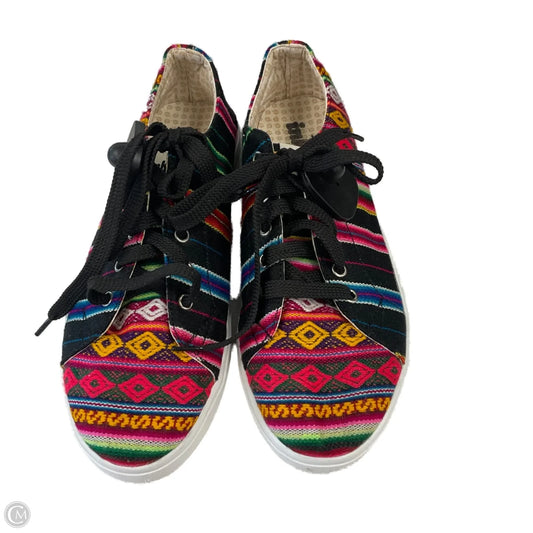 Shoes Sneakers By inkkasIn Red, Size: 10
