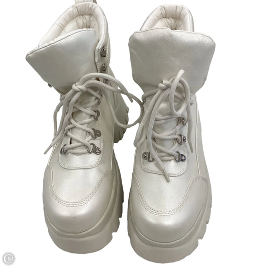 Boots Combat By koi  In Cream, Size: 8