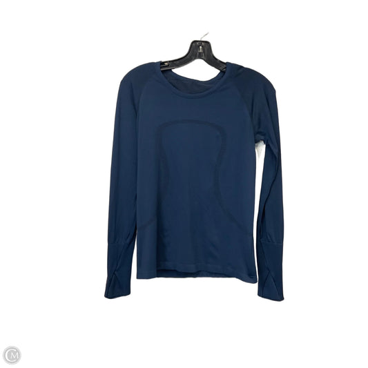 Athletic Top Long Sleeve Crewneck By Lululemon In Blue, Size: M