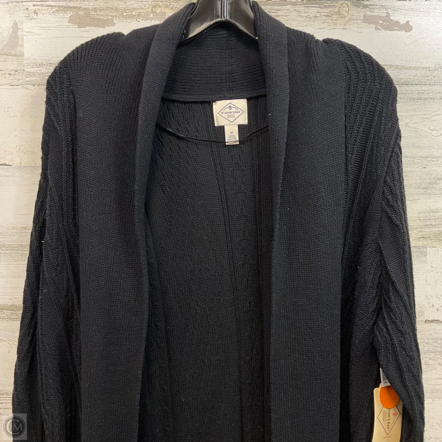 Cardigan By St Johns Bay In Black, Size: 1x
