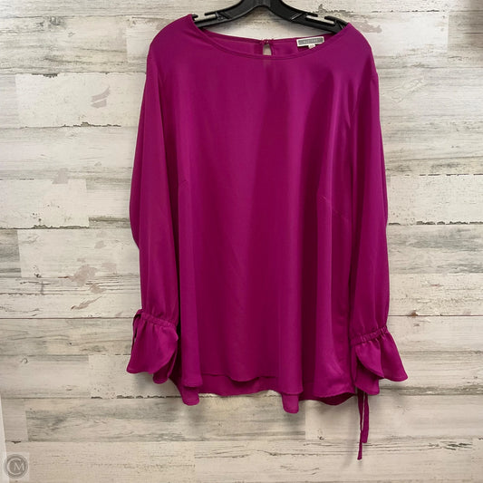 Top Long Sleeve By Pleione In Purple, Size: 2x