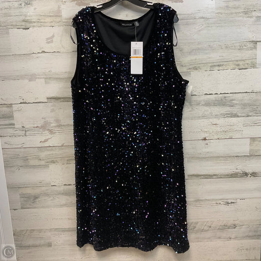 Dress Party Short By Nina Leonard In Black, Size: 3x