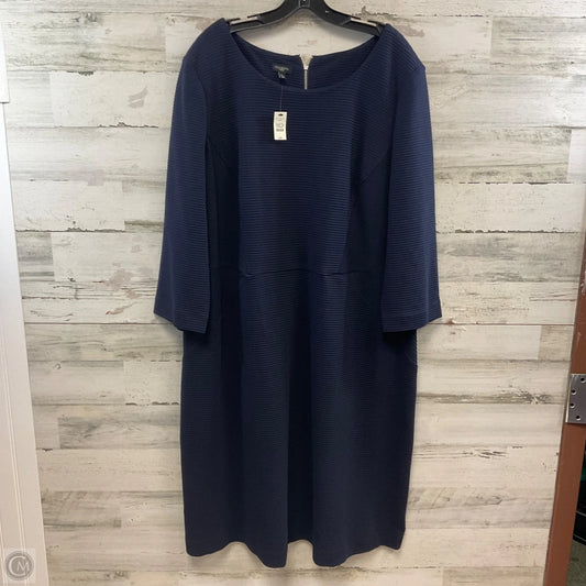Dress Casual Midi By Talbots In Navy, Size: 2x