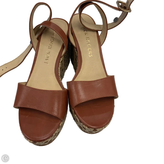 Sandals Heels Wedge By Jack Rogers In Brown, Size: 7