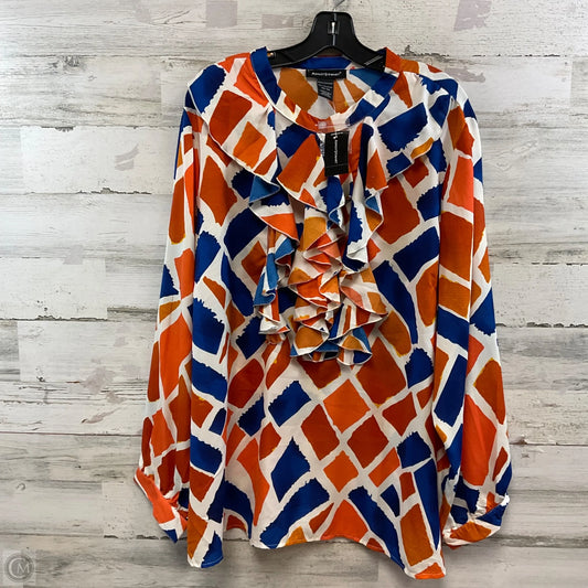 Top Long Sleeve By Ashley Stewart In Orange, Size: 3x