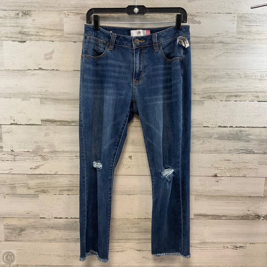 Jeans Straight By Cabi In Blue Denim, Size: 4