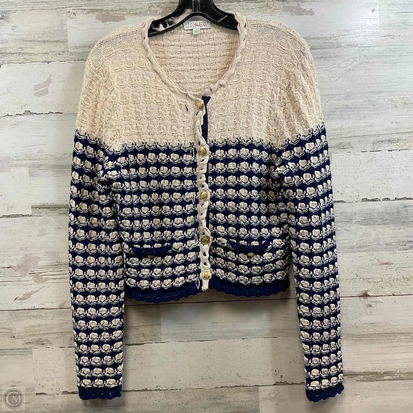 Sweater Cardigan By J. Crew In Cream, Size: S