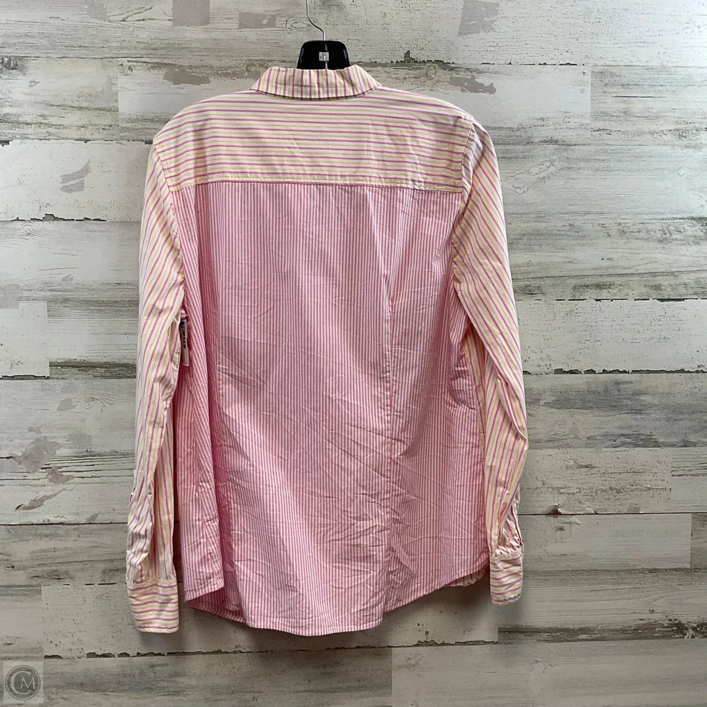 Blouse Long Sleeve By J. Crew In Pink, Size: L
