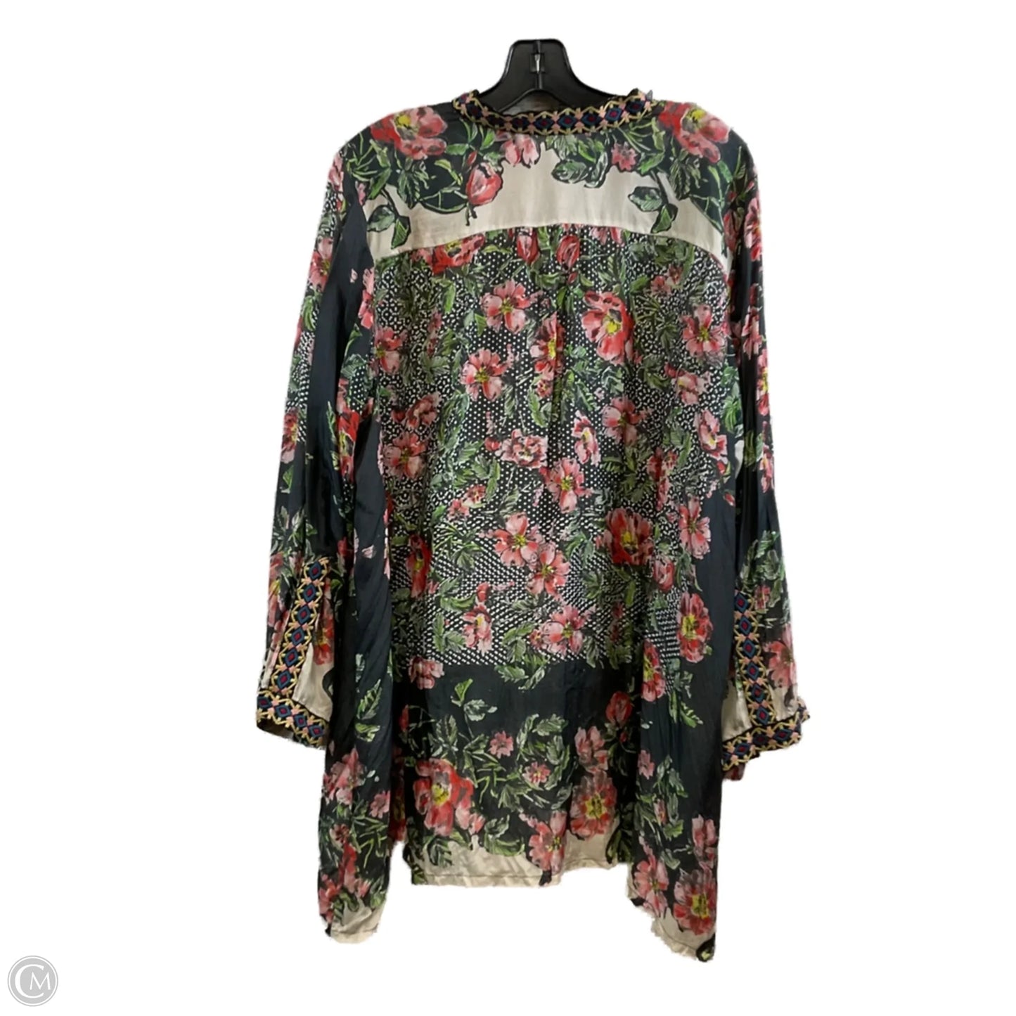 Blouse Long Sleeve By Johnny Was In Green, Size: Xl