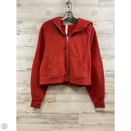 Athletic Jacket By Lululemon In Orange, Size: Xs