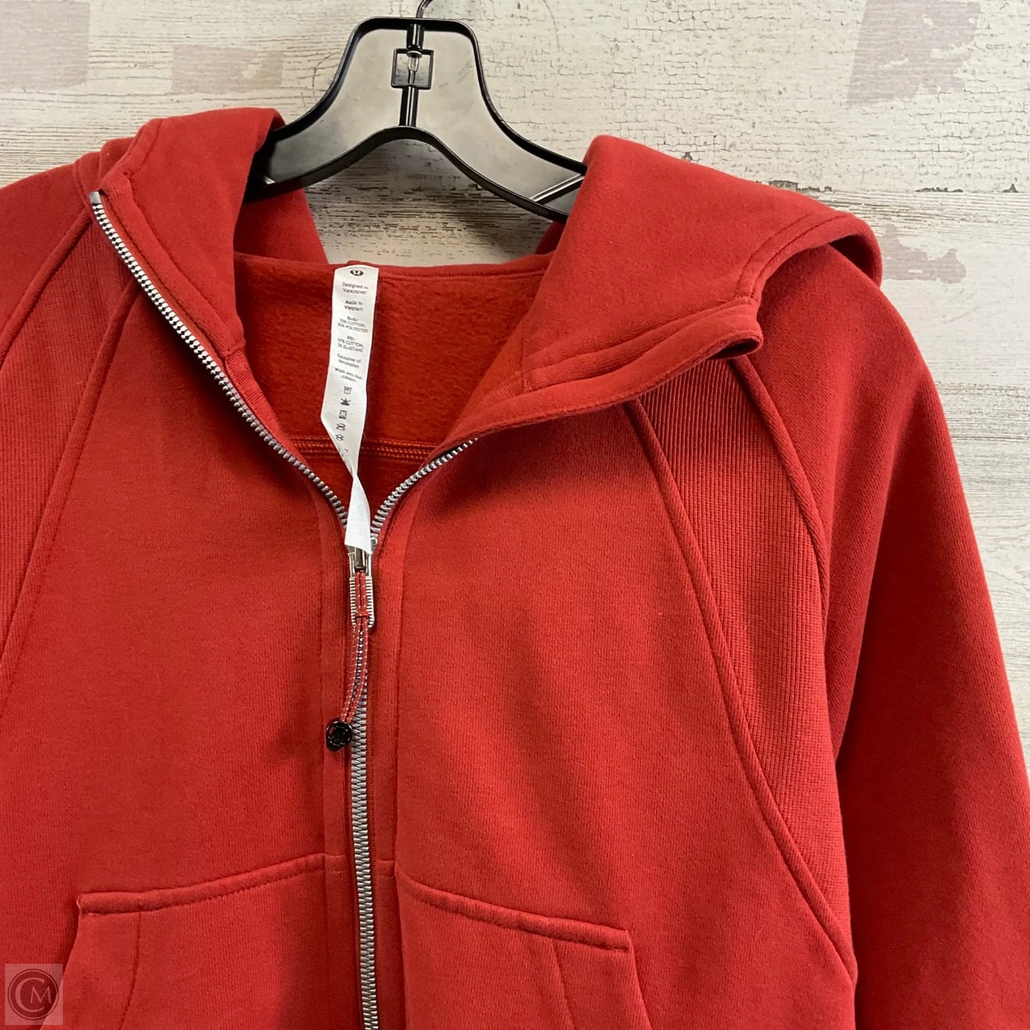 Athletic Jacket By Lululemon In Orange, Size: Xs