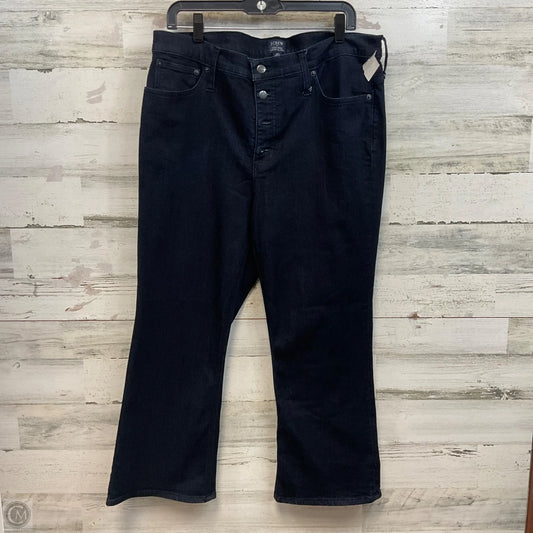 Jeans Flared By J. Crew In Blue Denim, Size: 16