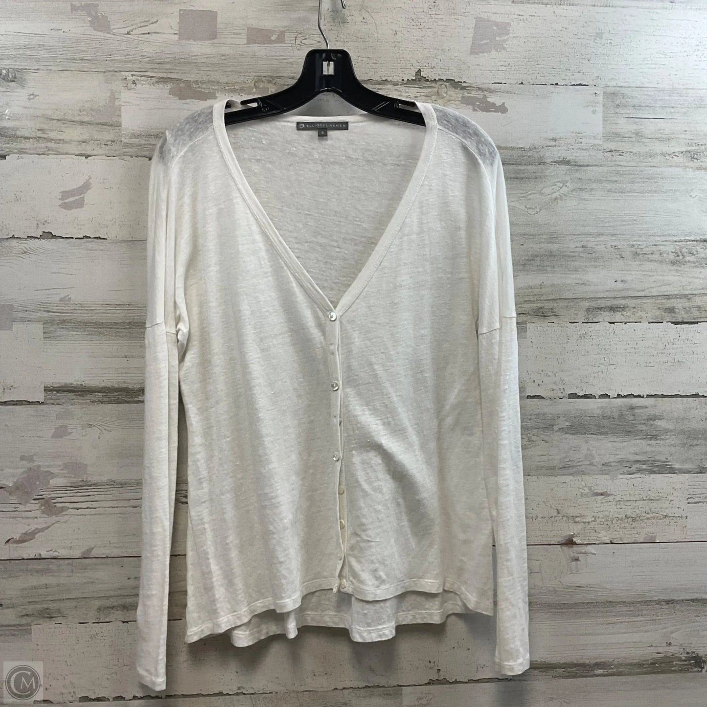 Top Long Sleeve By Elliott Lauren In White, Size: S