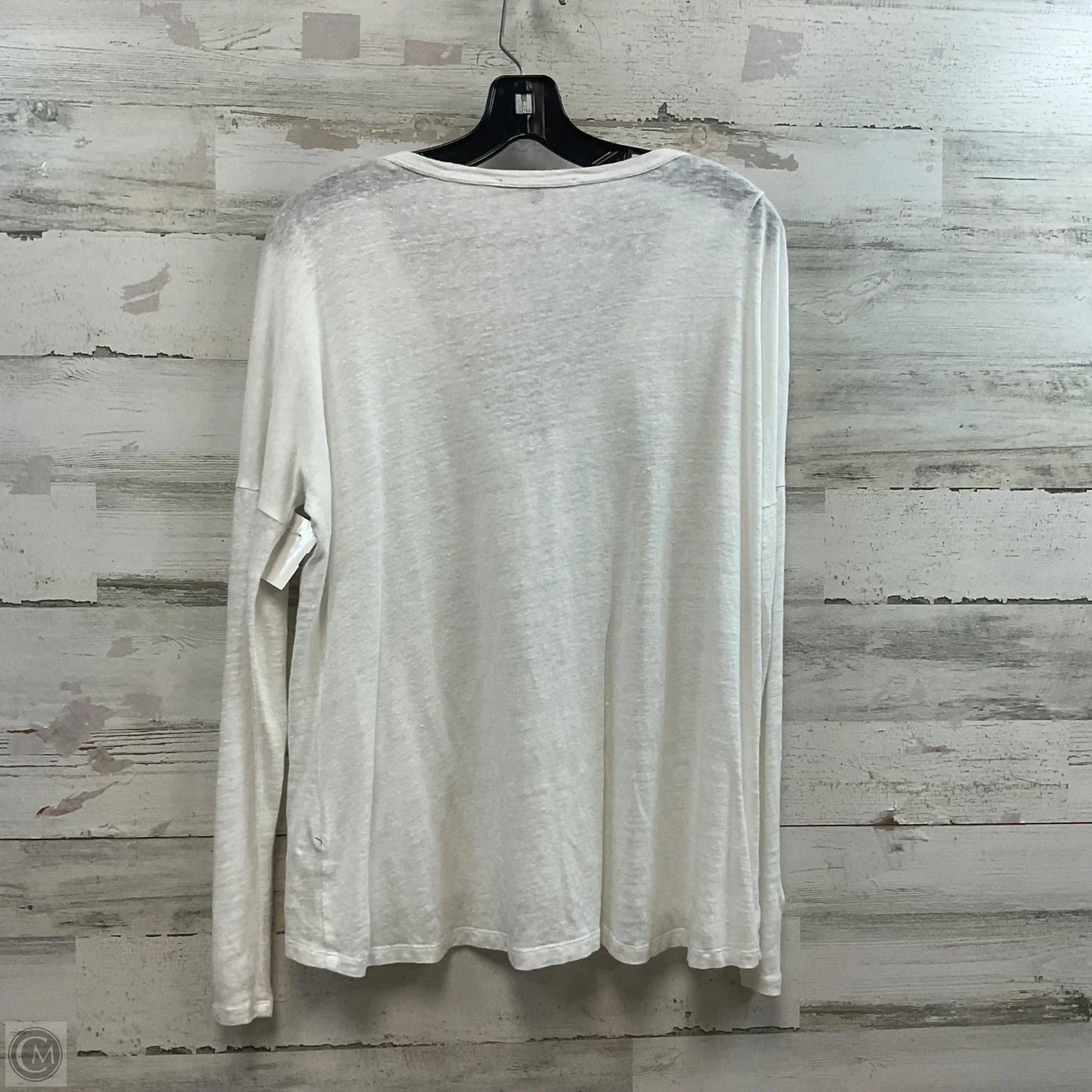 Top Long Sleeve By Elliott Lauren In White, Size: S