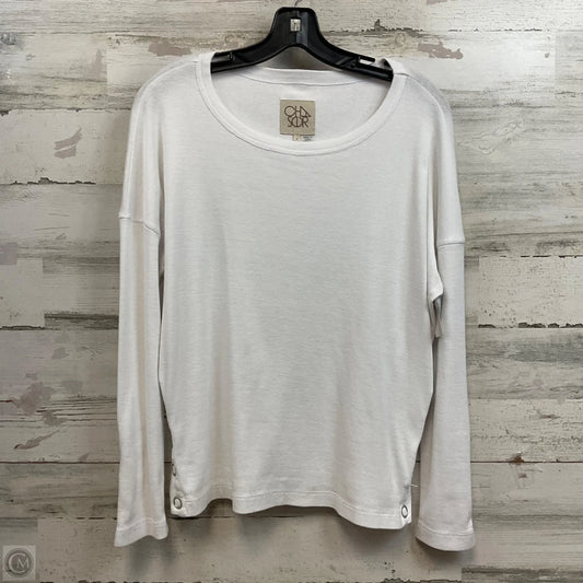 Top Long Sleeve By Chaser In White, Size: S