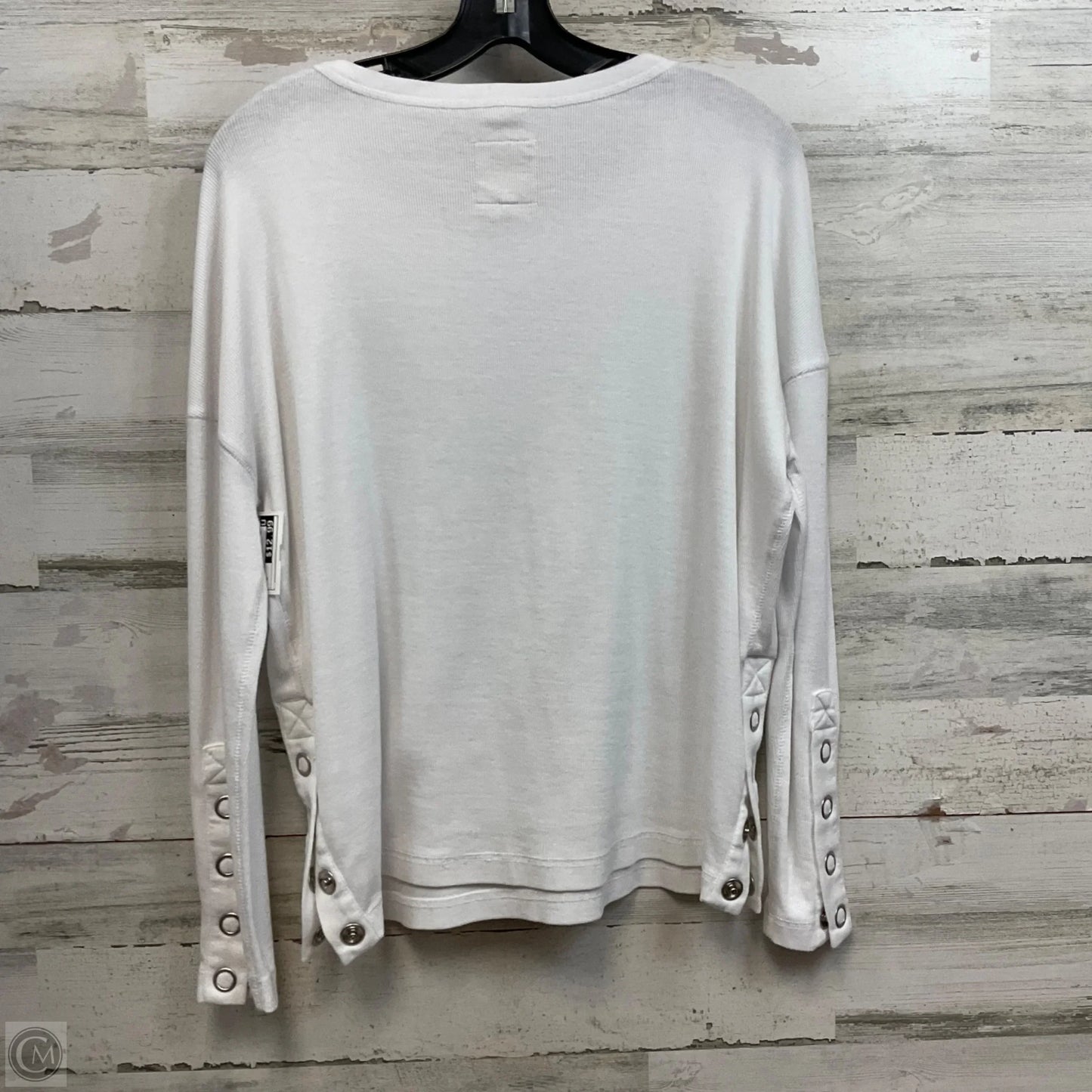 Top Long Sleeve By Chaser In White, Size: S
