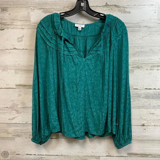 Blouse Long Sleeve By Current Air In Green, Size: S