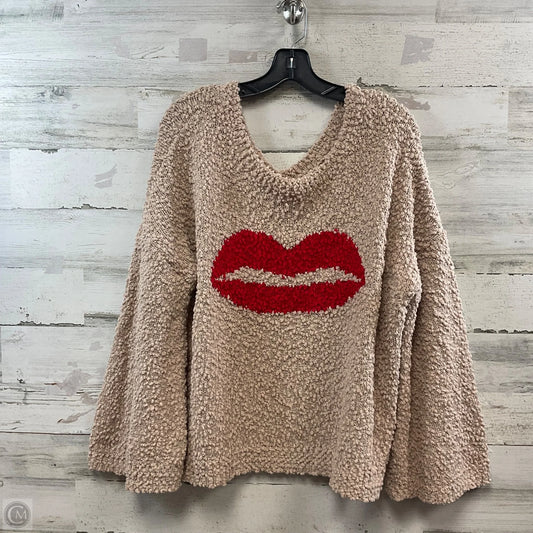 Sweater By Pol In Tan, Size: L