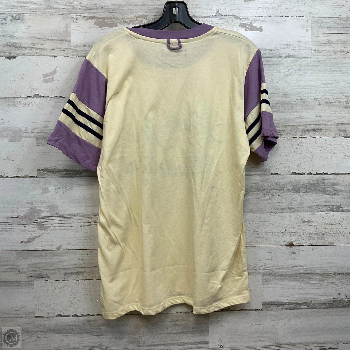 Top Short Sleeve By Taylor Swift In Cream & Purple, Size: M