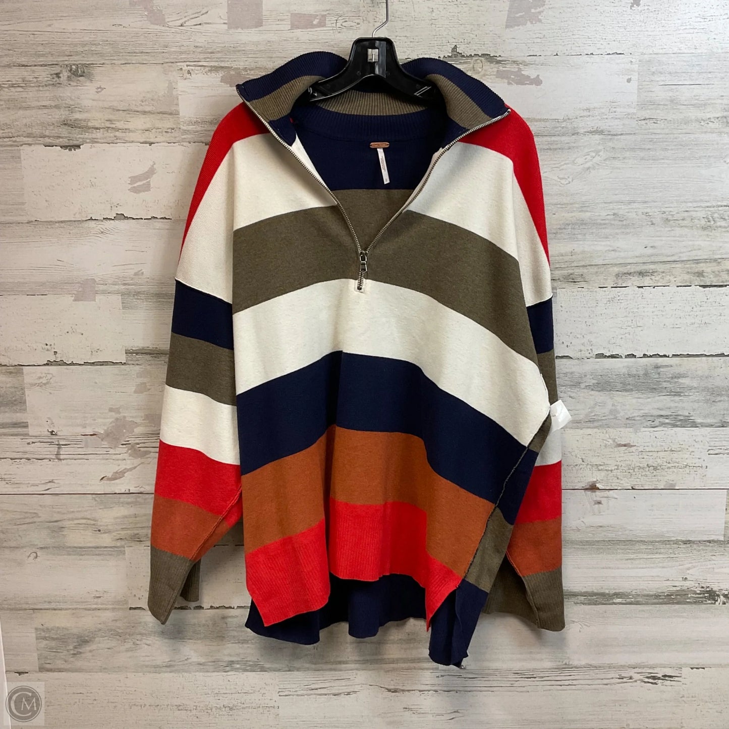 Top Long Sleeve By Free People In Orange & Tan, Size: S