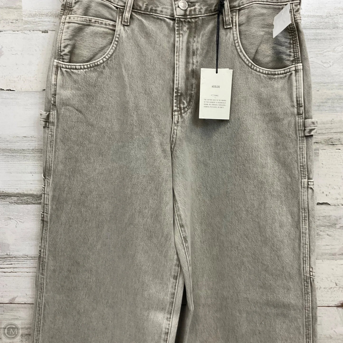 Jeans Wide Leg By Agolde In Grey Denim, Size: 2