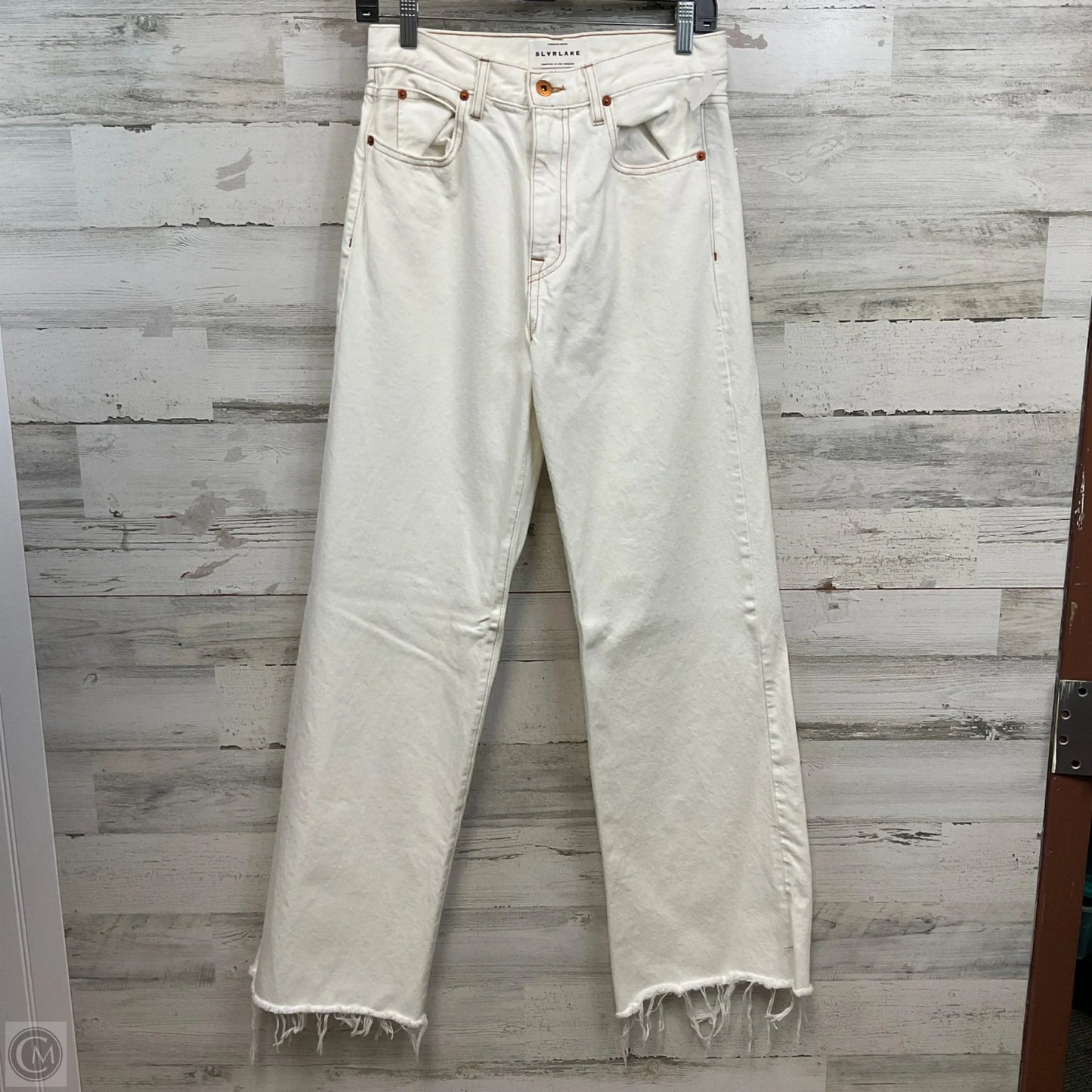 Jeans Wide Leg By Cma In White Denim, Size: 4