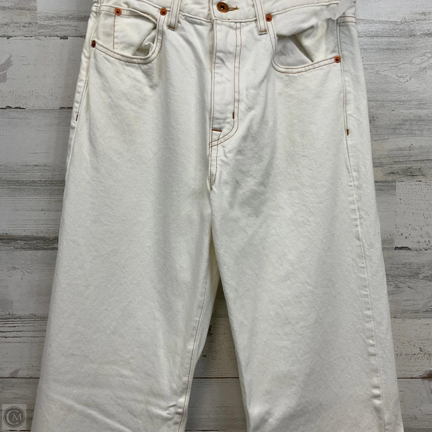 Jeans Wide Leg By Cma In White Denim, Size: 4
