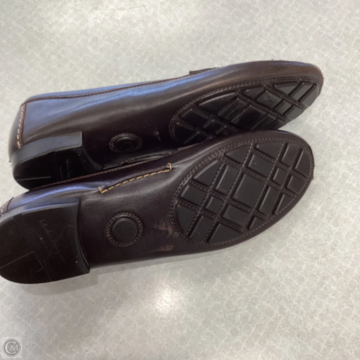 Shoes Luxury Designer By Ferragamo In Brown, Size: 7.5