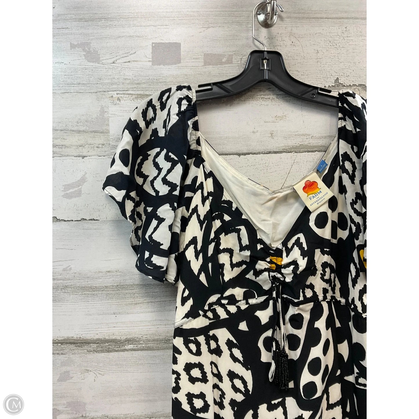 Dress Casual Maxi By Farm Rio In Black & Cream, Size: S