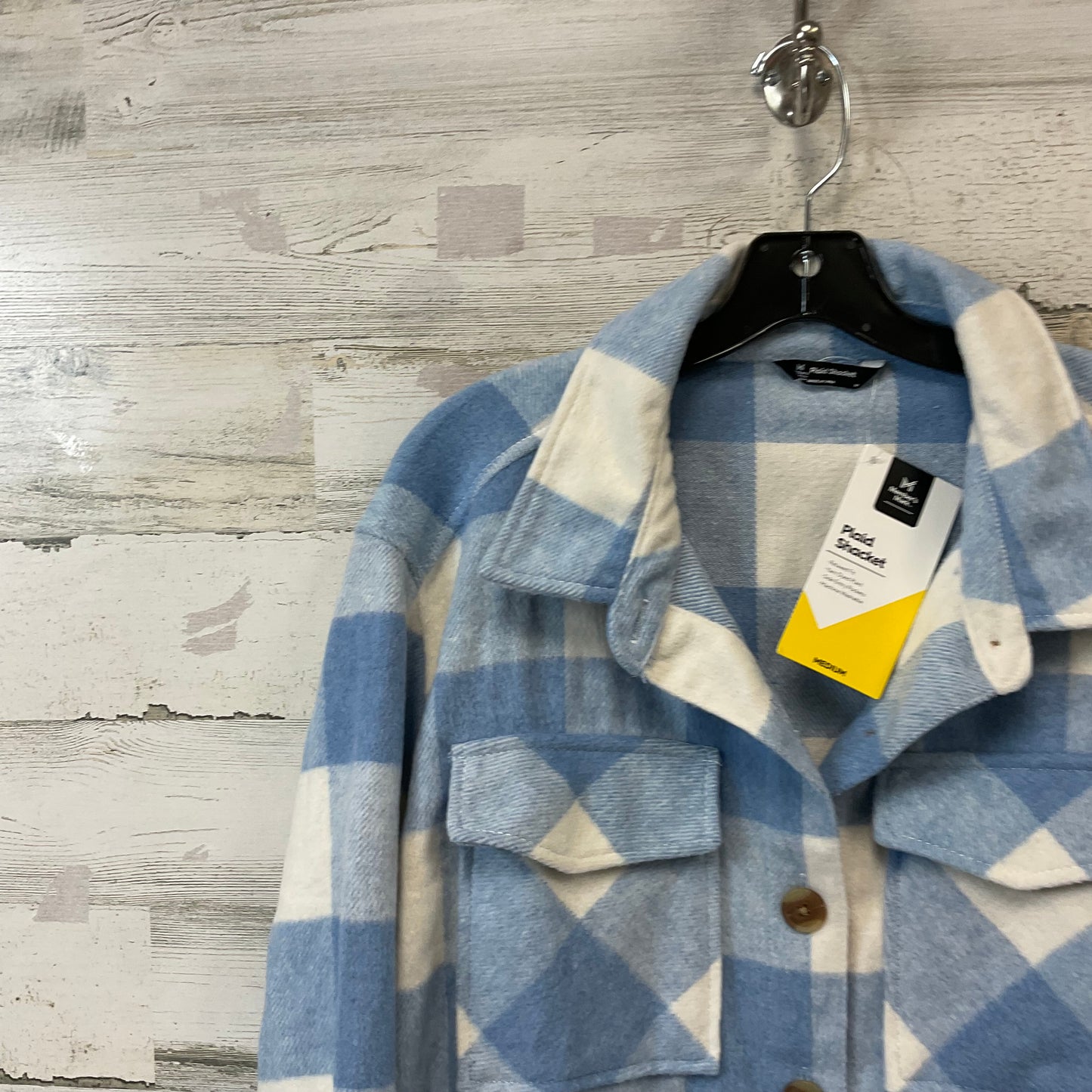 Jacket Shirt By Members Mark In Blue, Size: M