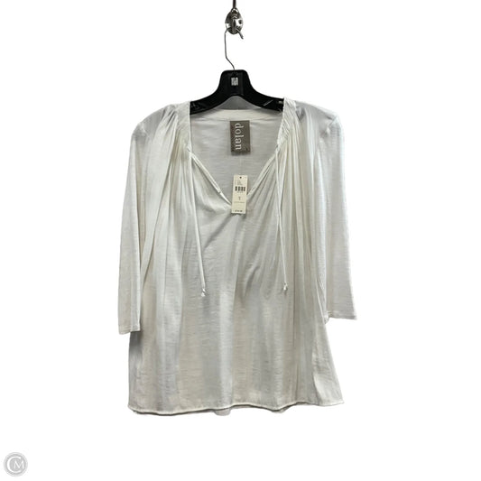 Blouse Long Sleeve By Dolan Left Coast In White, Size: S