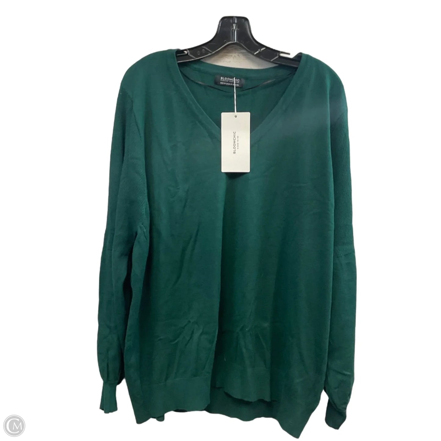 Top Long Sleeve By Bloomchic In Green, Size: 3x