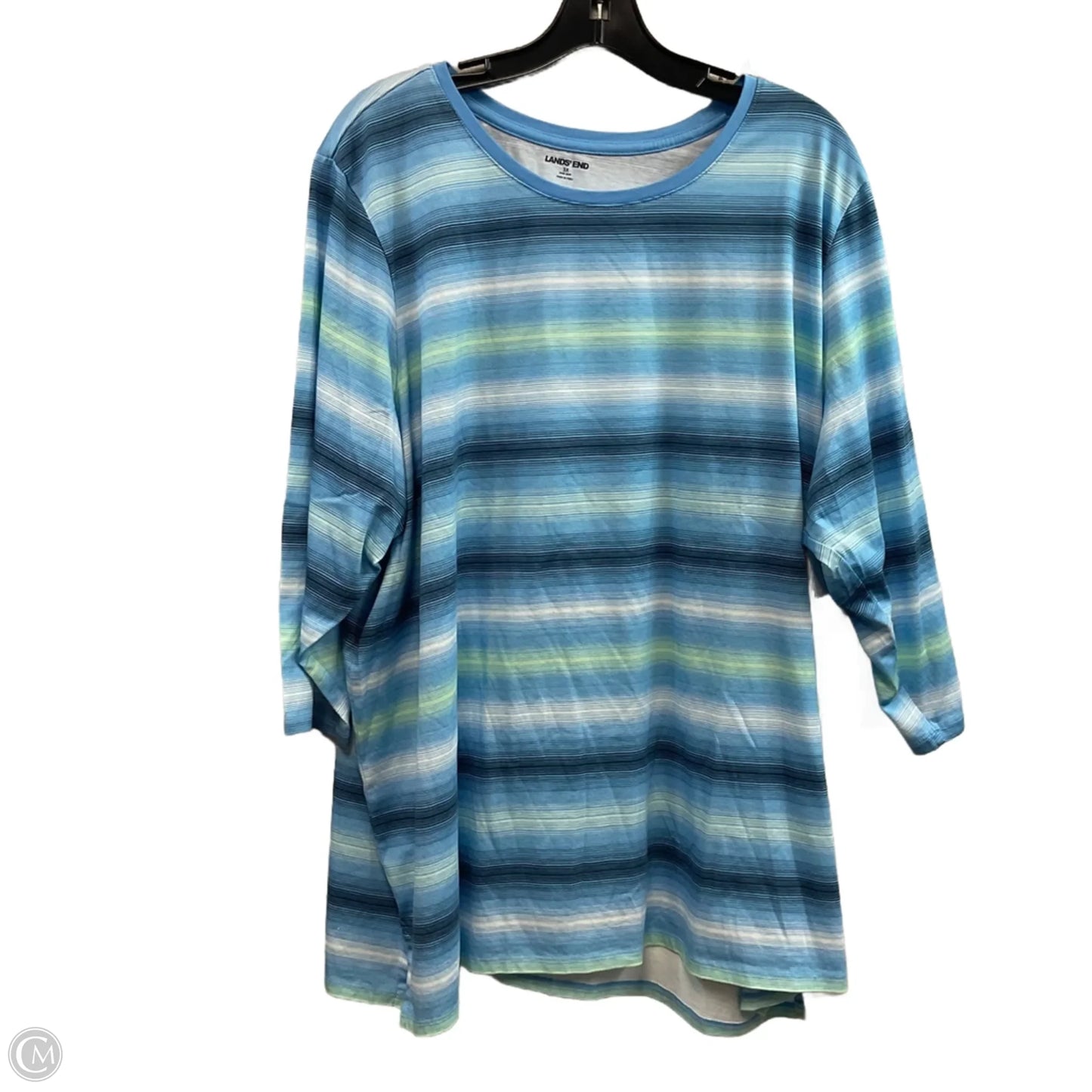 Top Short Sleeve By Lands End In Blue, Size: 3x