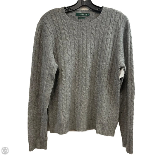 Sweater Cashmere By Lauren By Ralph Lauren In Grey, Size: L